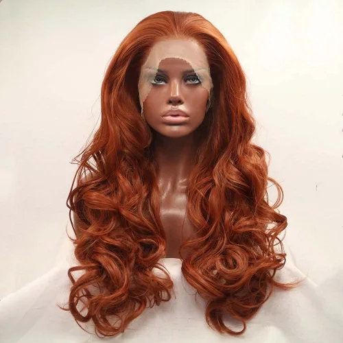 Miniatura 6 de 1001 #Color sintético rubio blanco encaje frente pelucas para mujeres pelo rubio platino largo cuerpo onda peluca resistente al calor fibra larga