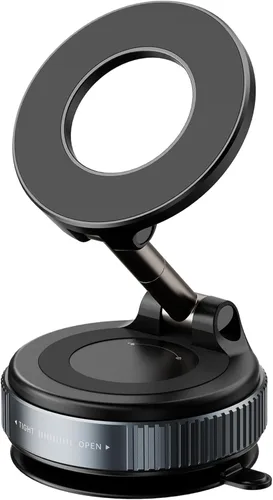 Soporte magnético de teléfono al vacío para automóvil, soporte magnético fuerte de 2800 gf, ventosa ajustable y reforzada de 360° para
