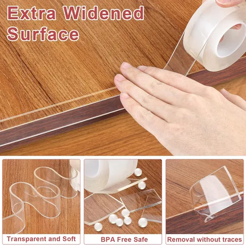 Miniatura 3 de Protectores de esquina a prueba de bebés, protector de esquina transparente, protector de borde suave de 6.6 pies (6.6 ft), protectores de esquina