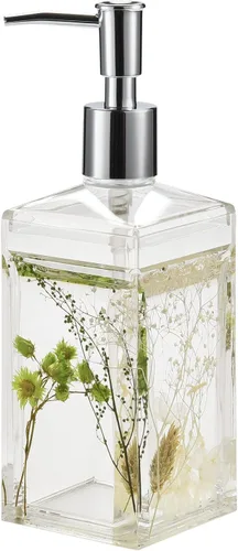 Miniatura 3 de Locco Decor Juego de accesorios de tocador de baño de 5 piezas de acrílico líquido 4D con movimiento flotante para jardín, plantas verdes botánicas