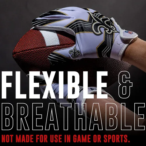 Miniatura 3 de Franklin Sports - Guantes de receptor de fútbol americano juvenil de la NFL, par de guantes de fútbol para niños con logotipos de equipos de la NFL