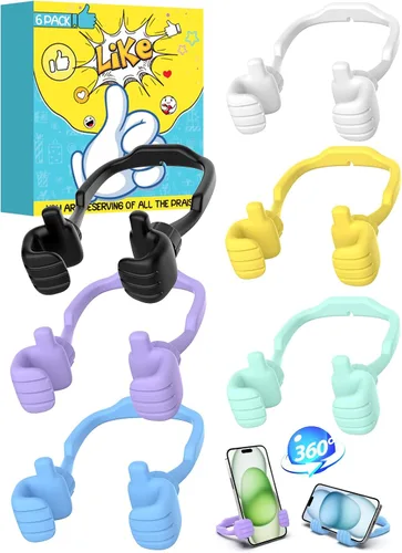 Miniatura 9 de Regalos para adolescentes, niños, niñas, adultos, día del padre: Thumbs Up Lazy Phone Stand Soporte de teléfono celular para escritorio para niños