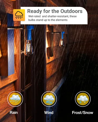 Miniatura 5 de Sunco - Bombilla LED para exteriores del anochecer al amanecer, ST64 Edison estilo bombilla automática con detección de luz, 800 LM, 7 W 4000K