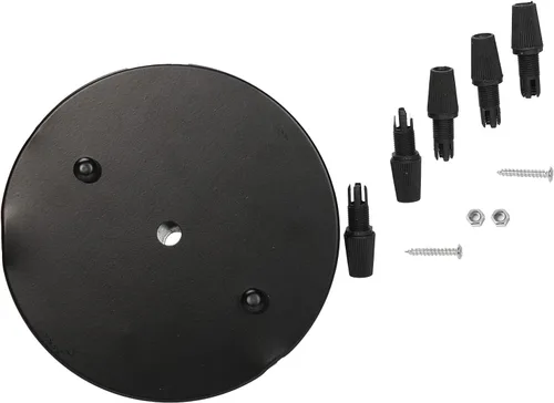 Miniatura 8 de Kit de luces para techo de techo, placa de techo negra de 6 pulgadas, accesorios de luz colgante + 5 conectores negros para alivio de tensión