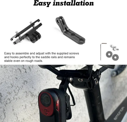 Miniatura 5 de Xotic Tech - Abrazadera para sillín de bicicleta compatible con Garmin Varia RCT715 Combo de montaje de luz trasera, ajuste universal, tipo B