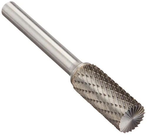 Miniatura 121 de Drill America SA-1 Rebaba de carburo/lima giratoria cilíndrica de doble corte para amoladora de troquel de 1/4" de diámetro x 5/8" de longitud