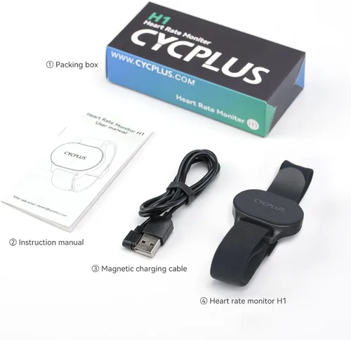 Miniatura 8 de CYCPLUS Monitor de frecuencia cardíaca de brazo, Bluetooth 5.1 ANT+ con indicador LED de zona de frecuencia cardíaca, resistente al agua IP67