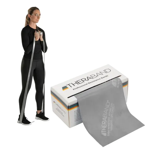 Miniatura 15 de Theraband Professional Bandas de Resistencia de látex para ejercicios de cuerpo superior e inferior, terapia física, pilates inferior, en casa, azul