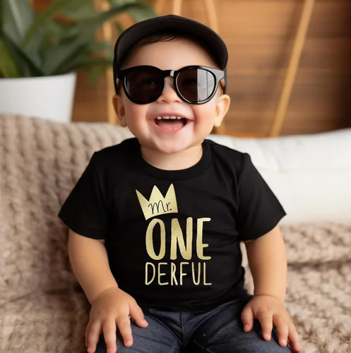 Miniatura 3 de Mr One-Derful - Camiseta de béisbol para niño de primer cumpleaños