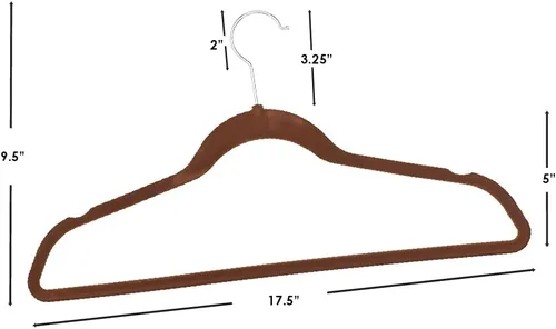 Miniatura 7 de Perchas de terciopelo, 10 unidades (8 colores)