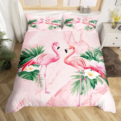 Miniatura 27 de Funda nórdica de mármol rosa tamaño individual para mujeres adultas y niñas con temática de arte abstracto Juego de ropa de cama