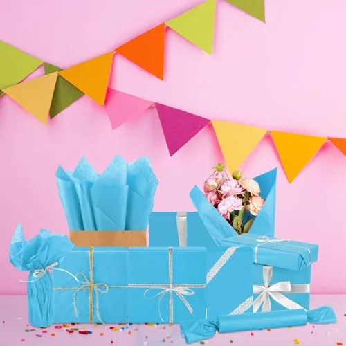 Miniatura 7 de Morcheiong 60 hojas de papel de seda en 30 colores, papel de seda arcoíris, envoltura de regalo a granel para manualidades, manualidades, fiesta