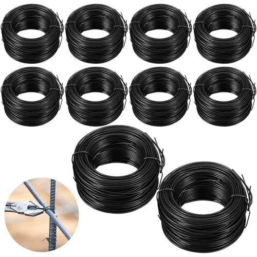10 rollos de alambre de amarre de calibre 16, herramienta de amarre recocido, multiusos, recocido, carrete flexible para decoración del hogar,
