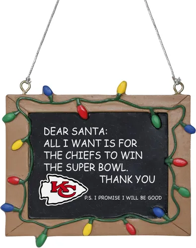 Miniatura 10 de NFL Resin Holiday Christmas Chalkboard Sign Ornament