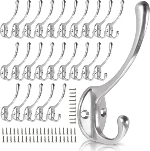 Miniatura 13 de Ganchos de pared para colgar, paquete de 15 ganchos resistentes de metal para abrigos, para sala de estar, baño, cocina, dormitorio para toalla