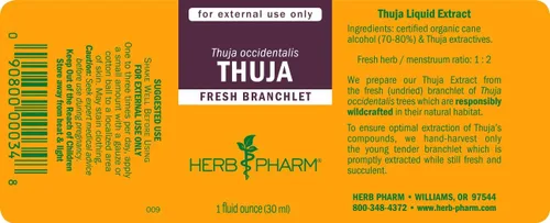Miniatura 6 de Herb Pharm Thuja Branchlet - Gotas de extracto líquido solo para uso externo, 1 onza