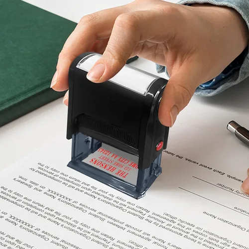 Miniatura 6 de Sello de pago autoentintado personalizado para suministros de negocios, sello autoentintado personalizado, pagado en sellos completos con fecha