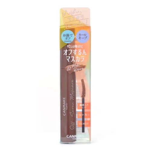 Miniatura 3 de CANMAKE Máscara de pestañas Off-Surun 02 Milk Brown, agua caliente, impermeable, a prueba de manchas