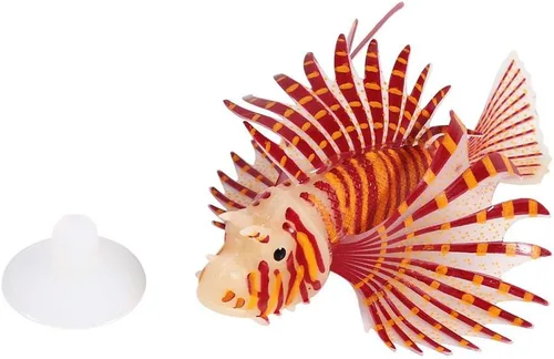 HEEPDD Pez artificial brillante, pez león artificial brillante, peces falsos luminosos, peces de acuario, adorno de paisaje, decoración de animales