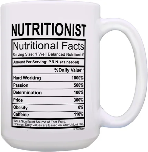 Miniatura 8 de ThisWear Regalos nutricionistas registrados para mujeres, información nutricionista, ideas de regalos de graduación, taza de café de cerámica de 11