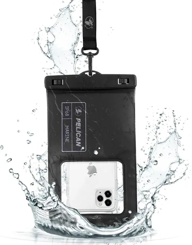 Miniatura 10 de Pelican Marine - Bolsa impermeable para teléfono IP68 con bolsillo de almacenamiento (grande) - Estuche impermeable flotante para teléfono