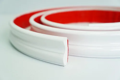 Miniatura 9 de Colamo Tira de calafateo blanca cromada de 16.4 pies para bordes, cuerpo lateral, molduras adhesivas flexibles y adornos para pared, espejo, techo
