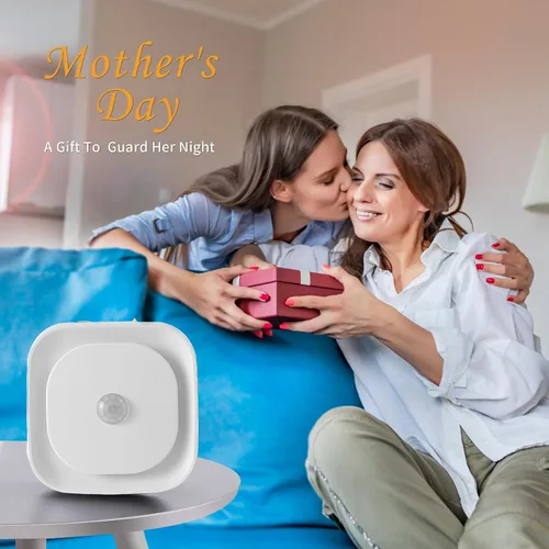 Miniatura 9 de YUNLEX Paquete de 2 luces nocturnas enchufables con sensor de movimiento y sensor de atardecer a amanecer, 3 modos de sensor, luces nocturnas azules
