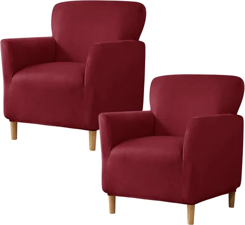 Miniatura 8 de HAOYONG - Funda elástica de terciopelo para silla de banquete, fundas para sillas de 1 pieza, fundas para sillones de sofá, funda suave para sillón