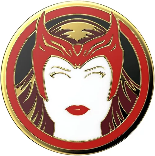 Miniatura 5 de Agarre para teléfono PopSockets con soporte expandible, agarre adhesivo, Marvel - Bruja Escarlata esmaltada escarlata bruja