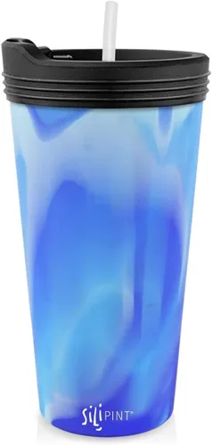 Miniatura 54 de Silipint Vaso de pinta de silicona de 16 oz – Vaso reutilizable irrompible sin BPA de silicona – Apto para lavavajillas, microondas y congelador