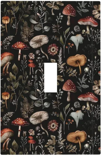 Miniatura 14 de Cubiertas de Salida Triple Basculante con Hojas de Plantas de Eucalipto Azul en Acuarela Floral, Placa Frontal Decorativa de 3 Posiciones, Cubierta