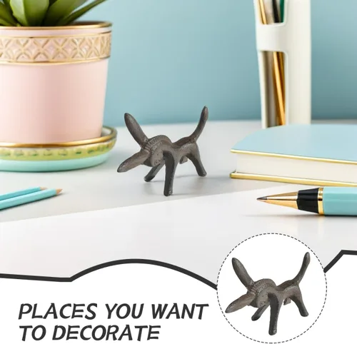 Miniatura 8 de EXCEART Figura de burro de hierro forjado para el hogar con elegante escultura de animal para dormitorio, oficina, estudio, decoración de sala