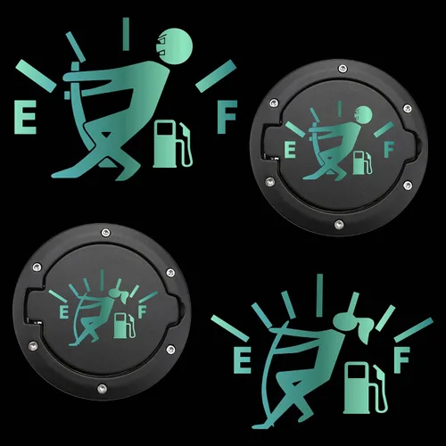 Miniatura 18 de 2 calcomanías divertidas para automóvil, calcomanías vacías para medidor de gas, gráficos de alto consumo de gas, calor y resistente al agua, no se