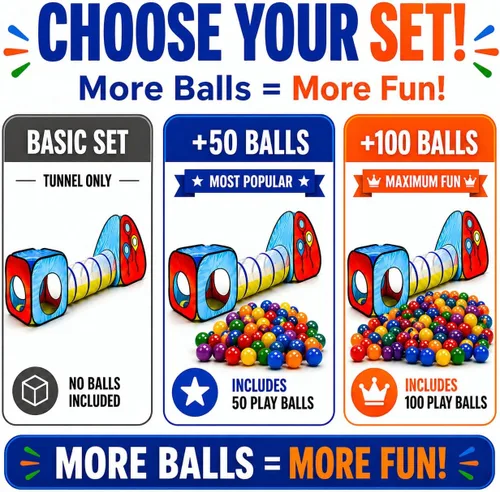 Miniatura 2 de Kiddey - Juego de túnel y alberca de pelotas Tiendas de campaña emergentes de 3 piezas para niños, bebés y niños pequeños, niños y niñas Juego
