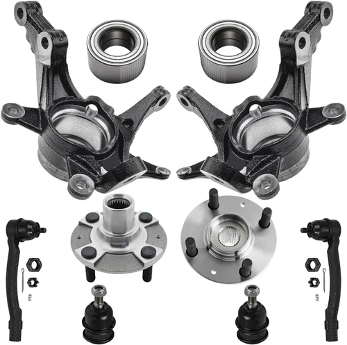 Miniatura 45 de Detroit Axle - Kit de nudillos traseros izquierdo FWD para Hyundai Santa Fe 2007-2009 Veracruz 2007-2012, reemplazo del conjunto de cojinete