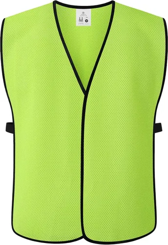 Miniatura 19 de Chaleco de seguridad reflectante para hombres y mujeres, chaleco de construcción que cumple con el estándar ANSI/ISEA Amarillo