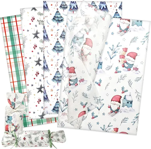Miniatura 29 de 30 hojas de papel de seda de oro rosa para bolsas de regalo, hojas de ginkgo metálicas, diente de león, papel de seda a granel, papel de seda Hoja