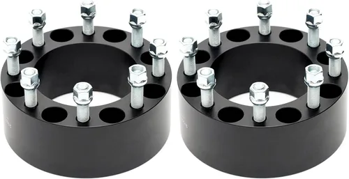 Miniatura 15 de Espaciadores de Rueda Forjados Negros 8x6.5 Pulgadas 1.5 Pulgadas con Pernos 14x1.5 Compatibles con Chevrolet GMC 8 Lug 8x165.1 para 1999-2010
