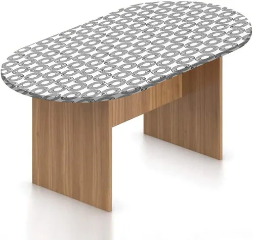 Miniatura 14 de XISUNYA Mantel ovalado ajustable para patio, mantel geométrico de poliéster elástico, mantel ajustable con estampado tribal, se adapta a mesas