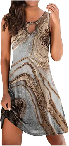 Mother of The Bride Dresses for Wedding Women's Elegant Trendy Floral Printed Sun Dress Holiday Vacation Maxi Dress