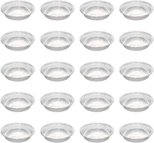 Miniatura 14 de Othmro Recipientes de alimentos de papel de aluminio de 3.2 x 1.5 pulgadas (DiaxH), bandejas desechables para llevar, 100 sartenes redondas de papel