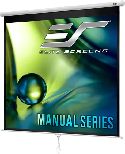 Elite Screens Serie Manual, 71 PULGADAS 1:1, Pantalla de Proyector Manual Desplegable con BLOQUEO AUTOMÁTICO, Cine en Casa para Películas 8K / 4K