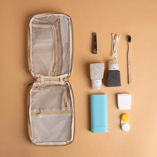 Miniatura 3 de Gravel Explorer Plus Neceser – Colgante, resistente al agua con botellas de viaje aprobadas por la TSA, Arena, Slim