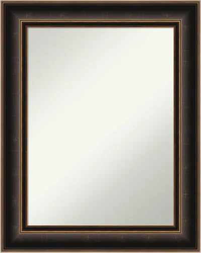 Miniatura 39 de Amanti Art Espejo de pared de madera no biselada (29 x 40 pulgadas), marco de bronce antiguo, espejo de baño bronce, XL
