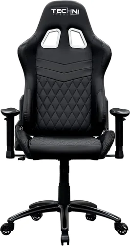 Miniatura 10 de Techni Sport RTA-TS51-BK - Silla para juegos, color negro Adjustable lumbar support, adjustable armrests, carbon fiber look, 300 lb capacity