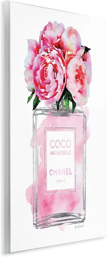 Miniatura 2 de Stupell Industries Botella de perfume Glam V2 Flower Silver Pink Peony - Placa de pared artística, fabricada con orgullo en Estados Unidos Rosas