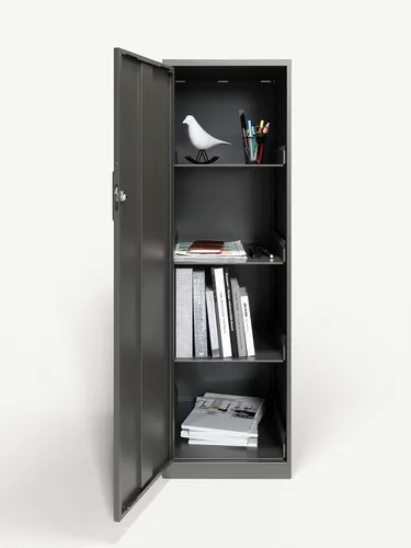 Miniatura 5 de Gabinete personal, 4 estantes, carbón