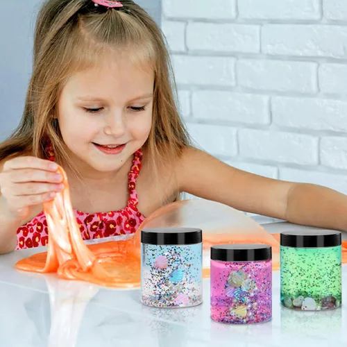 Miniatura 7 de TUZAZO Tarros de plástico de 8 onzas con tapas sin BPA, recipientes vacíos redondos transparentes para cosméticos, tarros de plástico para loción