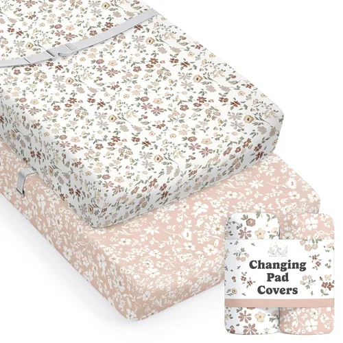 Miniatura 31 de Sábanas de cuna neutrales – Sábanas bajeras para cuna de bebé niña y niño – Paquete de 2 colchones estándar y niños pequeños – Mezcla de algodón