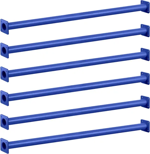 Barcaloo Barras de mono de 30 pulgadas para equipo de patio trasero y accesorios para casa del árbol, paquete de 6 barras de mono azul para